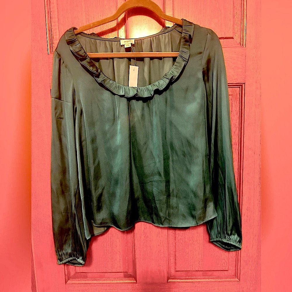 J crew silk like blouse